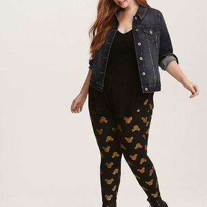 Torrid Disney Mickey Mouse Glitter Leggings 3x